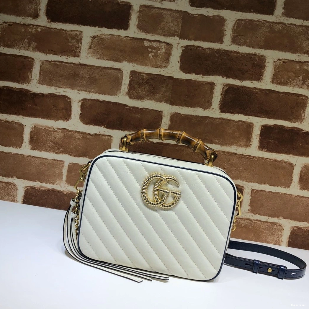 Hyperpeter bamboo with small shoulder GUCCI bag Marmont GG 0803